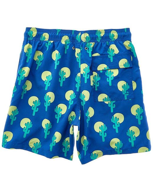 Tom & Teddy Blue Cactus Swim Trunk for men