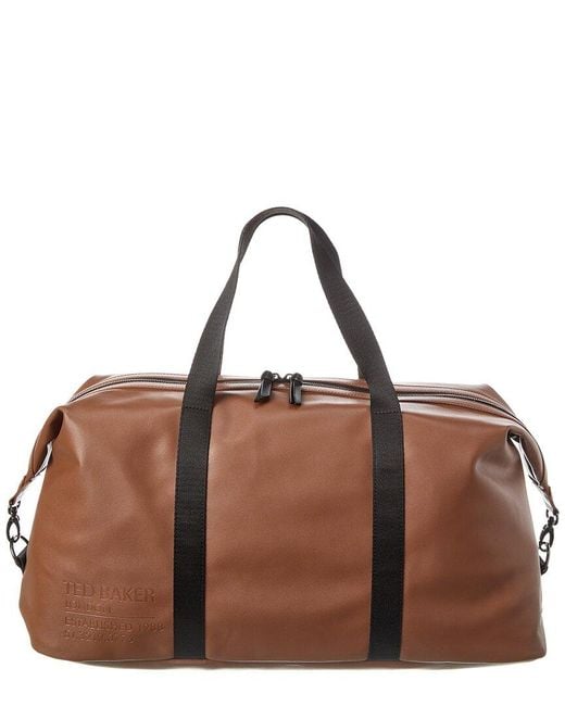 Ted Baker Brown Tomson Recycled Holdall Duffel Bag for men