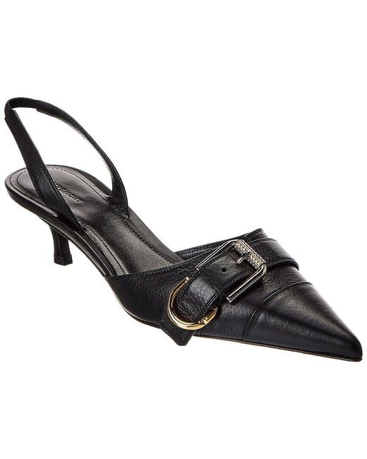 Givenchy Black Voyou Leather Slingback Pump