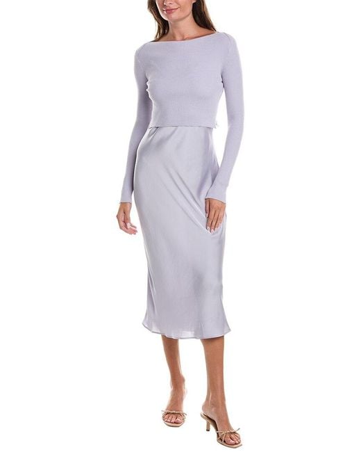 AllSaints 2pc Hera Popover Sweater Maxi Dress in Purple Lyst UK