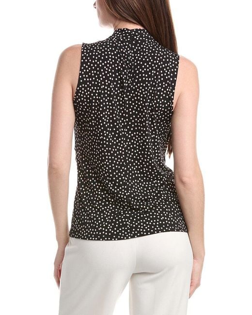 Vince Camuto Black Front Cross Over Wrap Tank Top