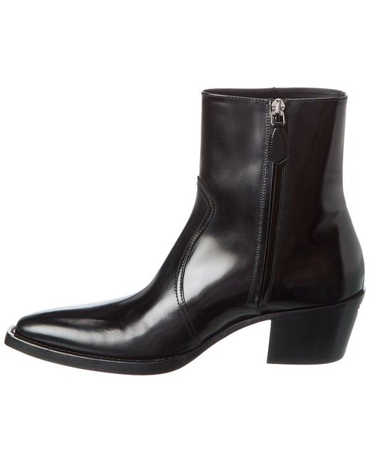 Prada Black Leather Bootie