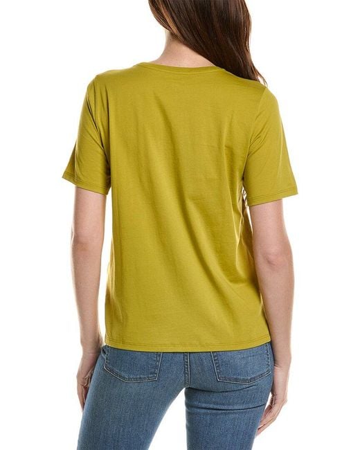 Eileen Fisher Yellow Round Neck T-Shirt