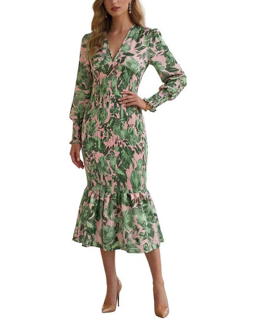 Nia Green Midi Dress