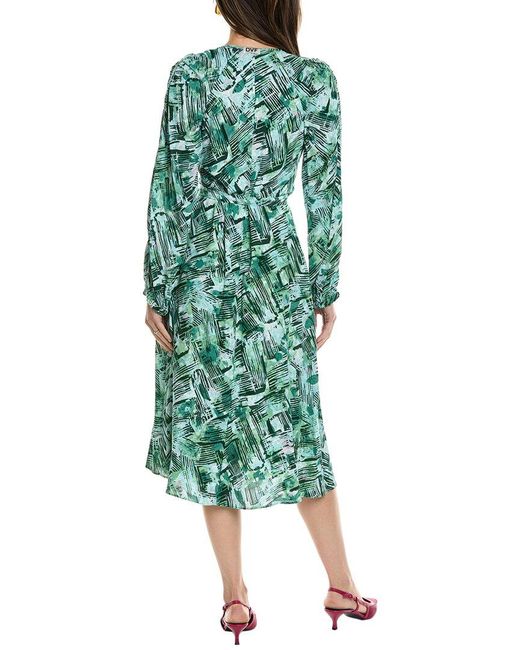 Diane von Furstenberg Green Leo Reversible Dress