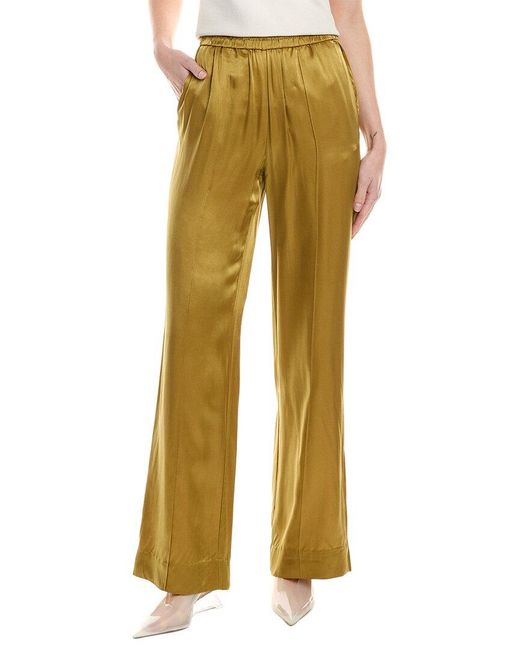 AllSaints Yellow Charli Silk-blend Trouser