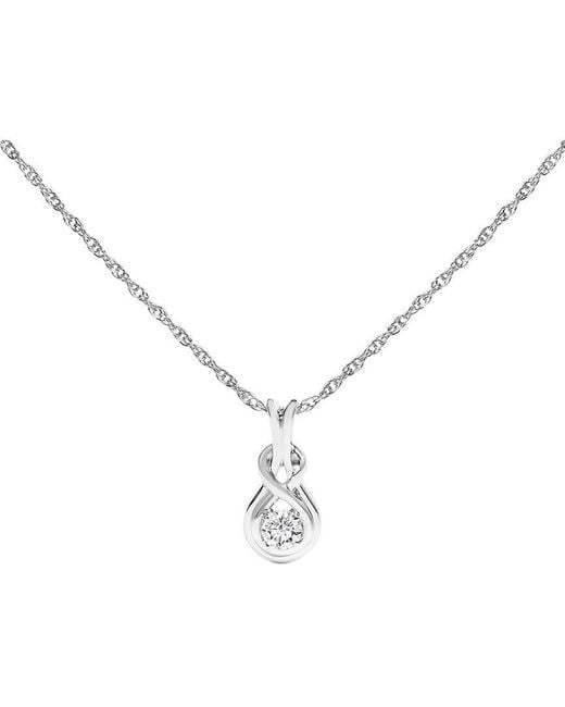 Haus of Brilliance Metallic 0.10 Ct. Tw. Lab-Grown Diamond Pendant Necklace
