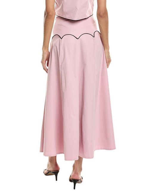 To My Lovers Pink Solid Maxi Skirt