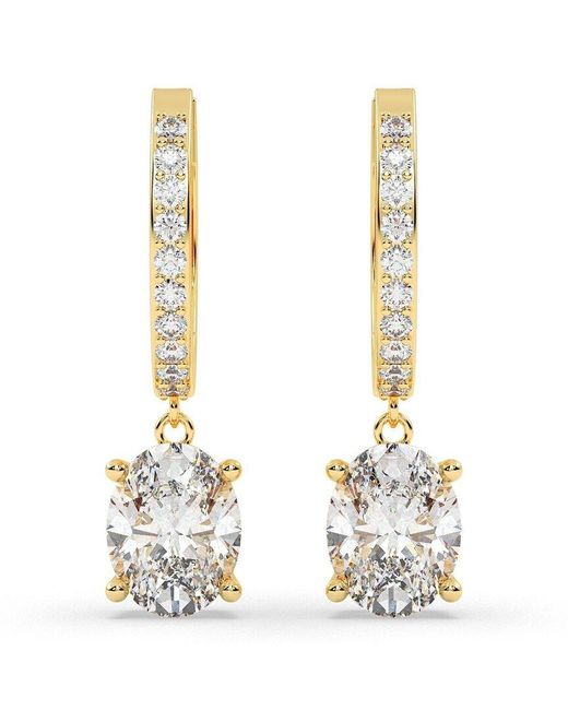 Lab Grown Diamonds Metallic 14K 2.25 Ct. Tw. Lab-Grown Diamond Earrings