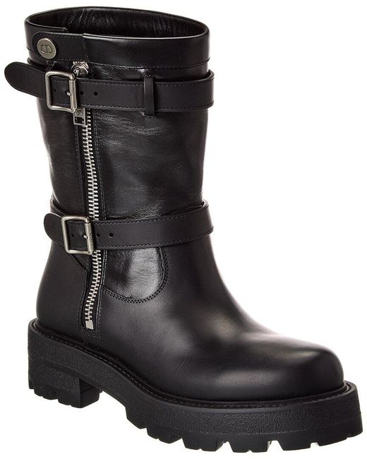 Dior Black D-Major Leather Boot