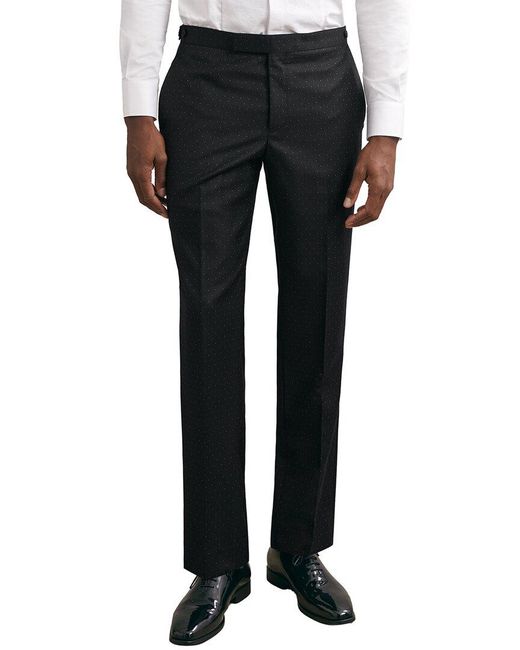 Reiss Black Leo Wool Formal Trouser for men