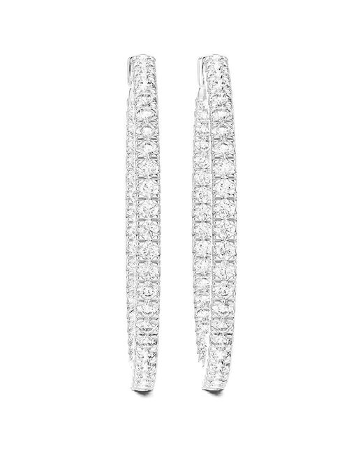 Amairah White 14K 1.00 Ct. Tw. Lab-Grown Diamond Hoop Earrings