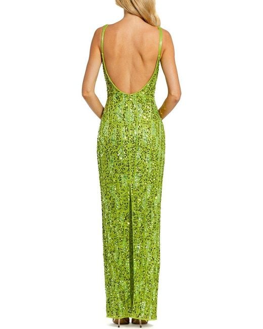 Mac Duggal Green Column Gown