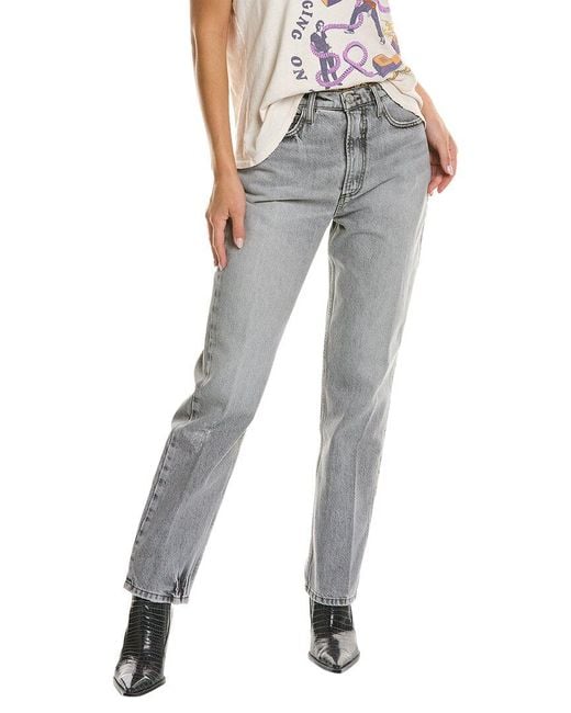 FRAME Gray Le High 'n' Tight Everwood Straight Jean