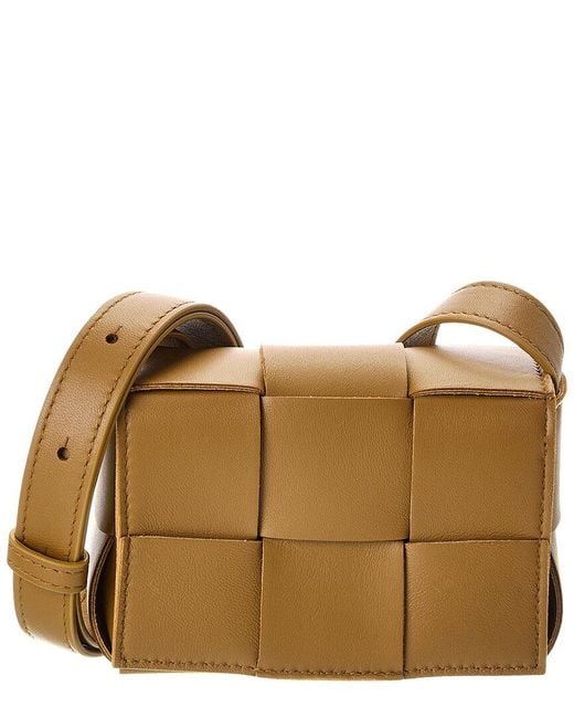 Bottega Veneta Brown Cassette Leather Crossbody