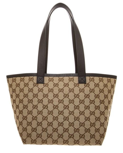 Gucci Brown Totissima Small Coated Canvas & Leather Tote