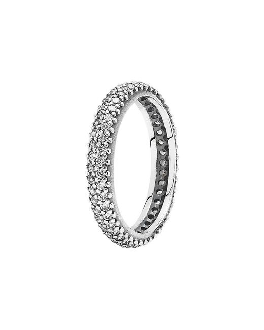 PANDORA Silver Cz Stackable Ring in White | Lyst
