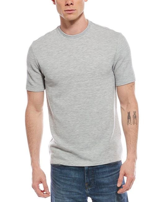 Reiss Gray Oe Phil Textured Crew Neck Top for men