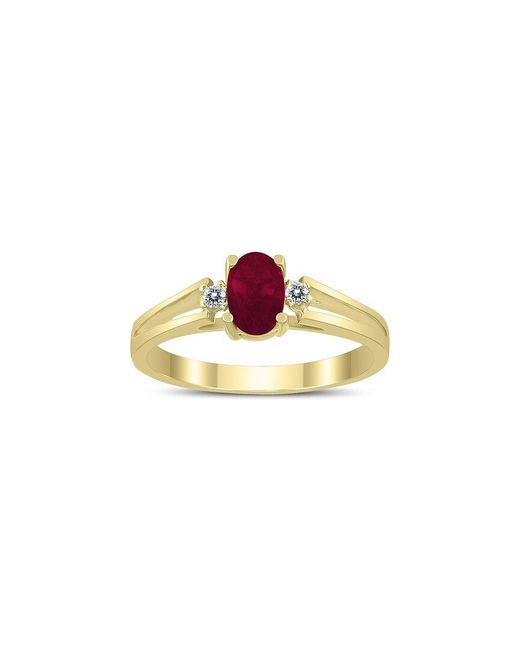Gem Spark White 14K 0.63 Ct. Tw. Diamond & Ruby Ring