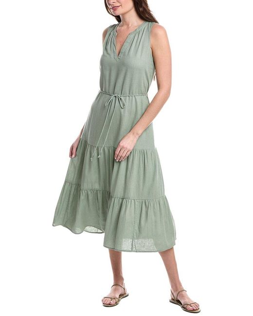 Tommy Bahama Green Palm Shores Linen-Blend Sundress