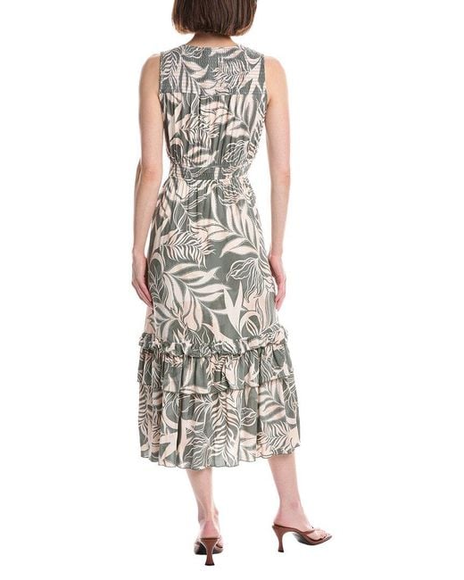 Nanette Lepore White Printed Midi Dress