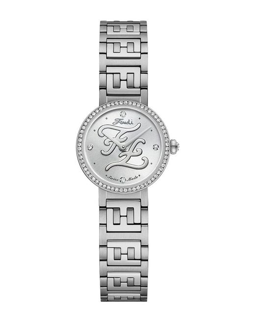 Fendi White Forever Diamond Watch