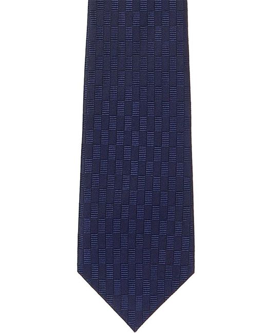 Gucci Blue Printed Silk Tie for men