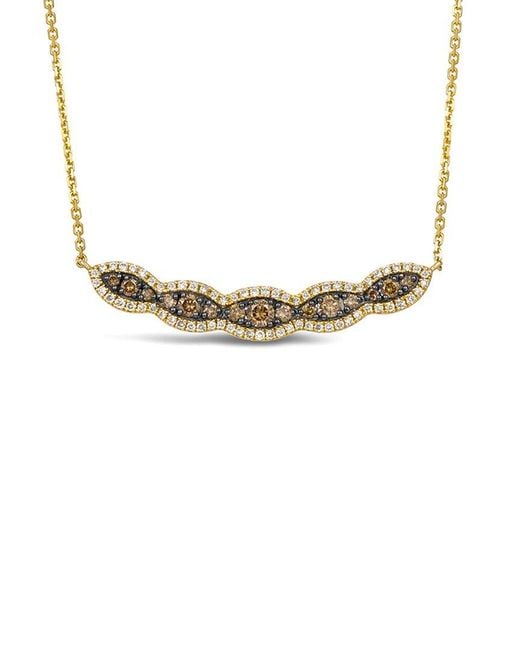 Le Vian Metallic Chocolate Waterfall 14K 0.72 Ct. Tw. Diamond Smile Adjustable Necklace