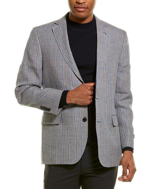 Brooks Brothers Regent Fit Linen Suit Jacket in Blue for Men | Lyst
