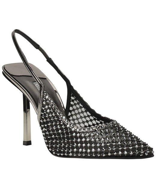 Le Silla Metallic Gilda Leather Slingback Pump