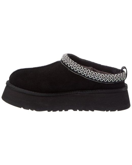 Ugg Black Tazz Suede Platform Slipper