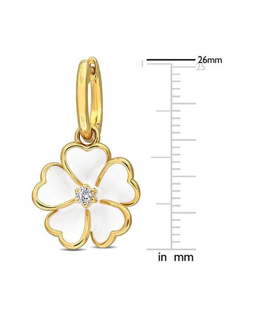 Rina Limor Metallic 0.16 Ct. Tw. Topaz Earrings