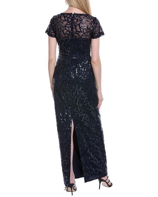 Shani Blue Sequin Gown