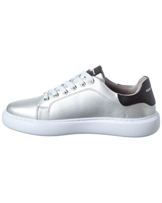 Karl Lagerfeld Blue Leather Sneaker for men