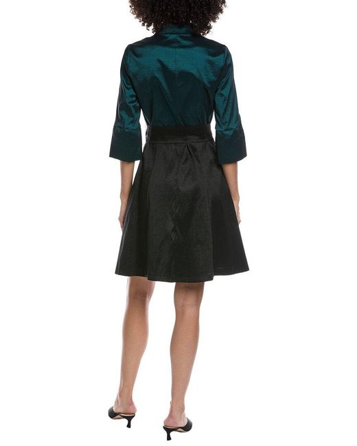 Rene Ruiz Black Color Block Shirtdress