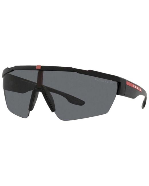 Prada Black Ps03xs 44mm Polarized Sunglasses for men
