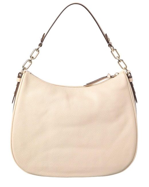 Kate Spade Natural Mulberry Street Pebbled Leather Vivian Shoulder Bag