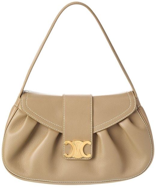 Céline Natural Polly Medium Leather Shoulder Bag