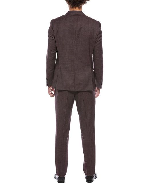 Boss Black 2Pc Wool-Blend Suit With Flat Front Pant for men