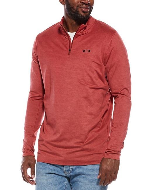 Oakley Red Gravity Range 1-4-Zip Pullover for men