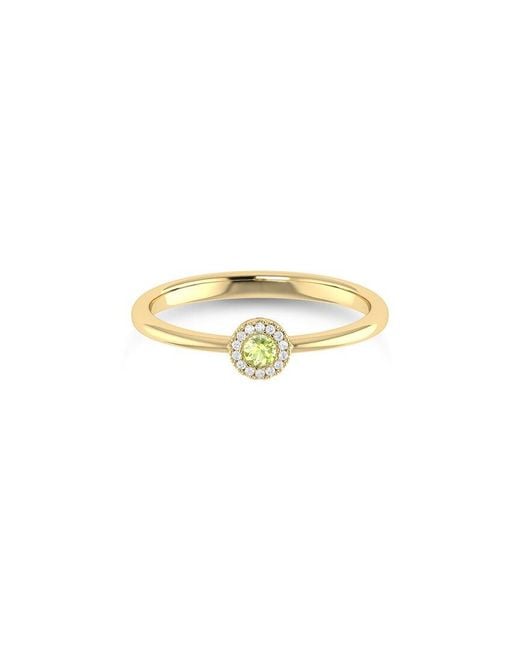 Sabrina Designs White 14K 0.11 Ct. Tw. Diamond & Peridot Ring