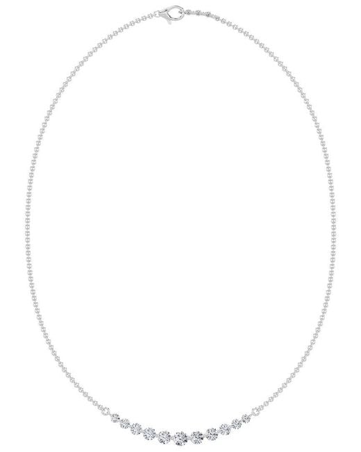 Lab Grown Diamonds White 14K 3.00 Ct. Tw. Lab-Grown Diamond Graduating Half Necklace