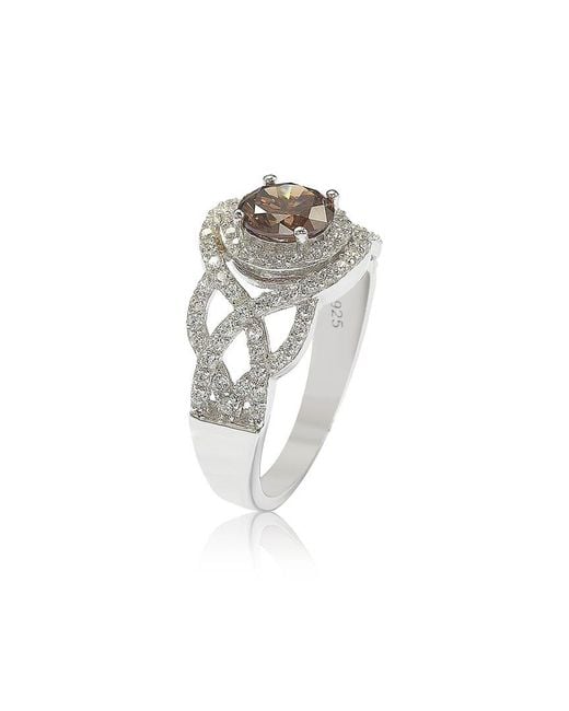 Suzy Levian CZ Jewelry White Suzy Levian Silver Cz Ring