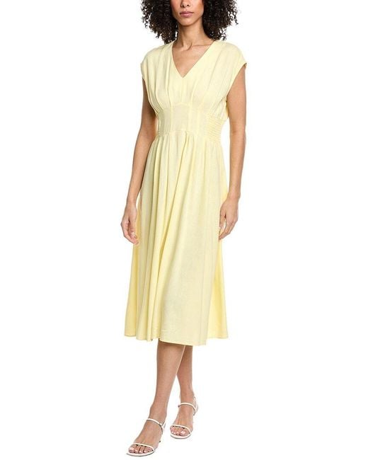 Nanette Lepore Yellow Sleeveless Midi Dress