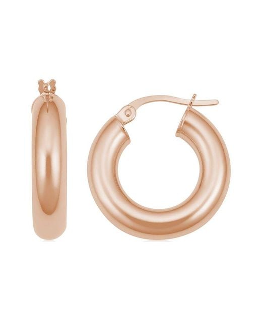 Sabrina Designs White 14k Rose Gold Hoops