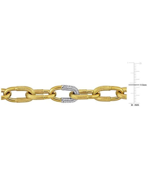 Rina Limor Metallic 14K Two-Tone 0.73 Ct. Tw. Diamond Link Bracelet