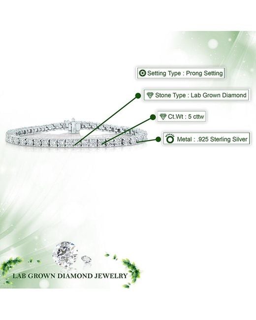 Amairah White 5.00 Ct. Tw. Lab-Grown Diamond Tennis Bracelet