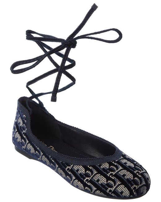 dior poème lace ballerina flat