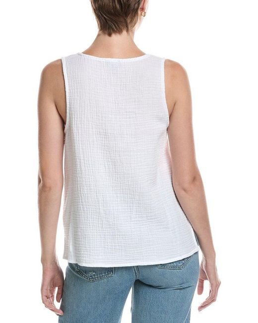Splendid White Gauze Tank Top