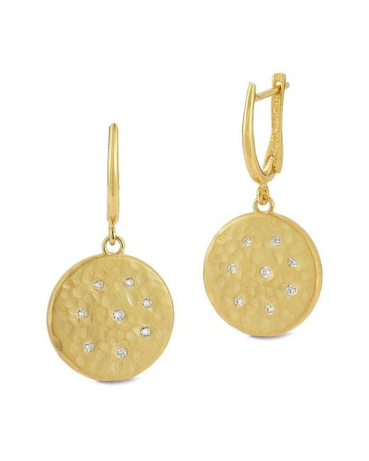 Reiss Metallic 14k 0.20 Ct. Tw. Diamond Dangle Earrings